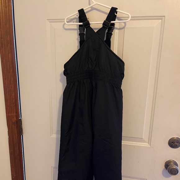 Girls Black bib/Ski snow Pants size S 6/6x - Picture 1 of 15